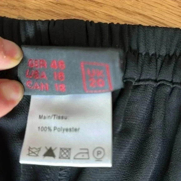 [US16]Frank Usher Black Ankle Jumpsuit PANTS WITH Side  Slits and 3 Layers - Picture 6 of 12